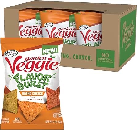 (BB oct 2024) Sensible Portions Gluten-Free Garden Veggie Flavor Nacho Cheese Tortilla Chips  12 oz