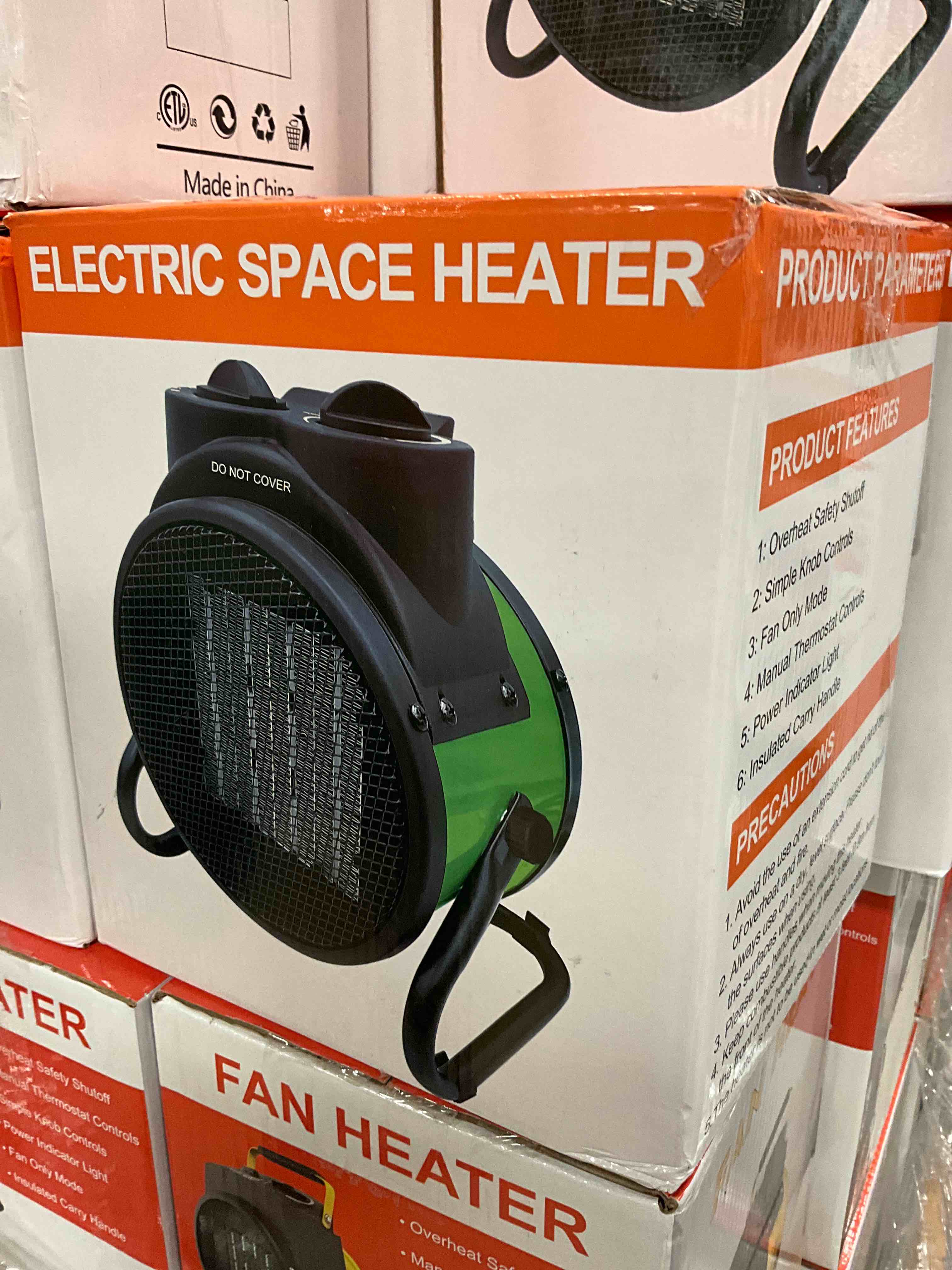 electric space heater, assorted colors