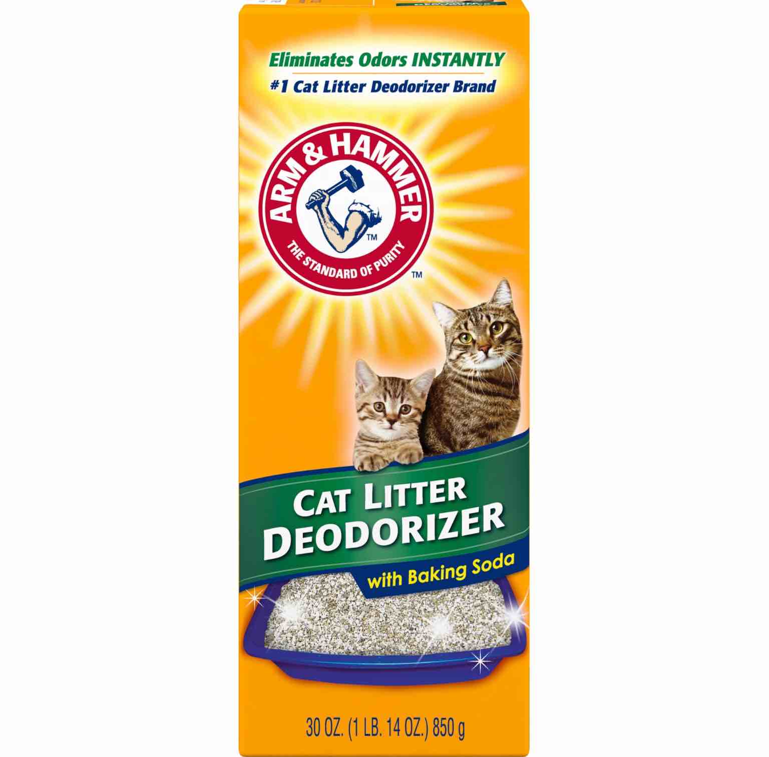 Arm & Hammer 15027 Cat Litter Deodorizer Powder  30 oz  Box
