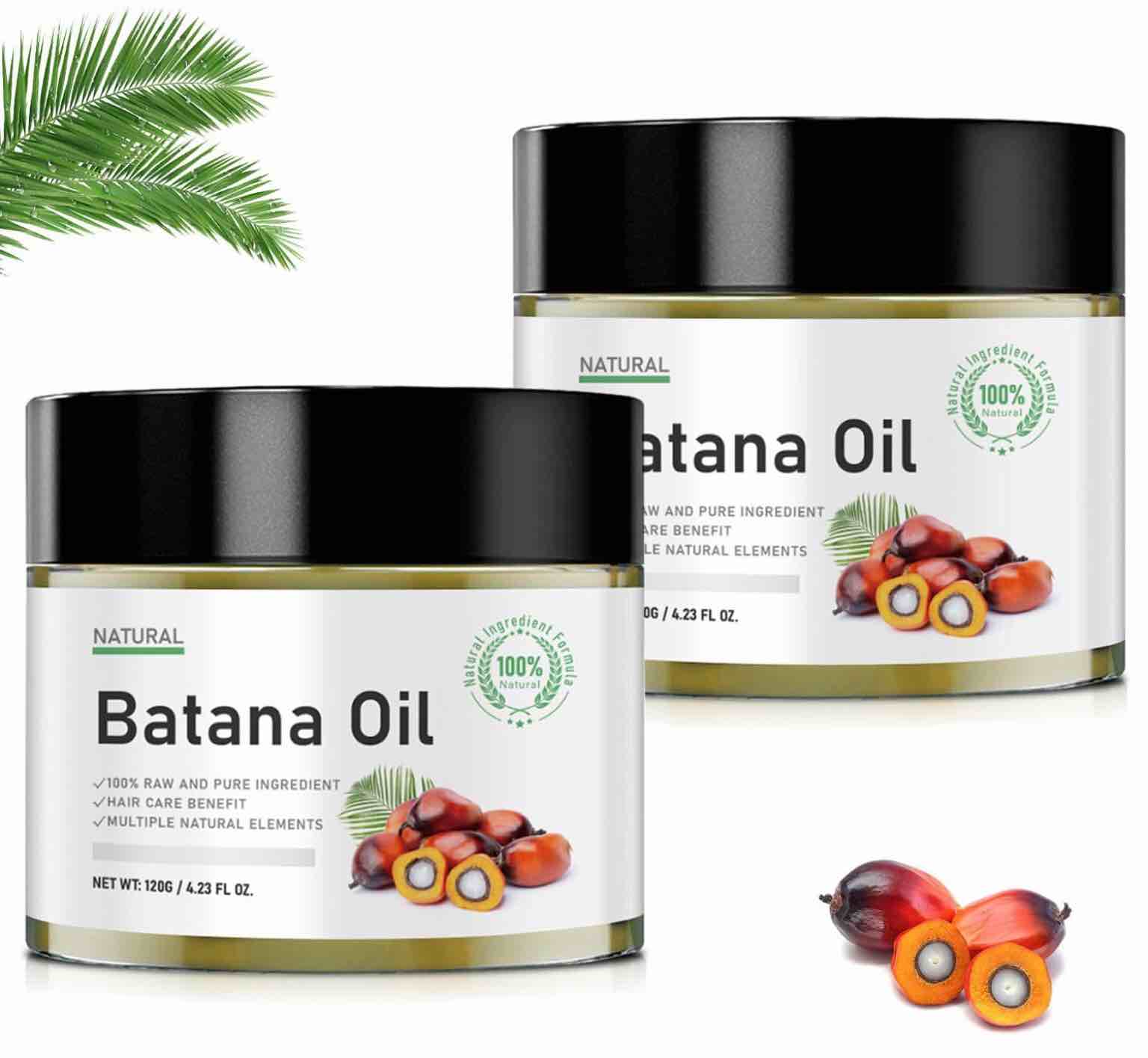 Batana Oil for Hair Growth 2PCS Raw Unrefined Natural Organic 100 Percent Pure Batana Oil for Men & Women Prevent Hair Loss Dr. Sebi Batana Oil from Honduras