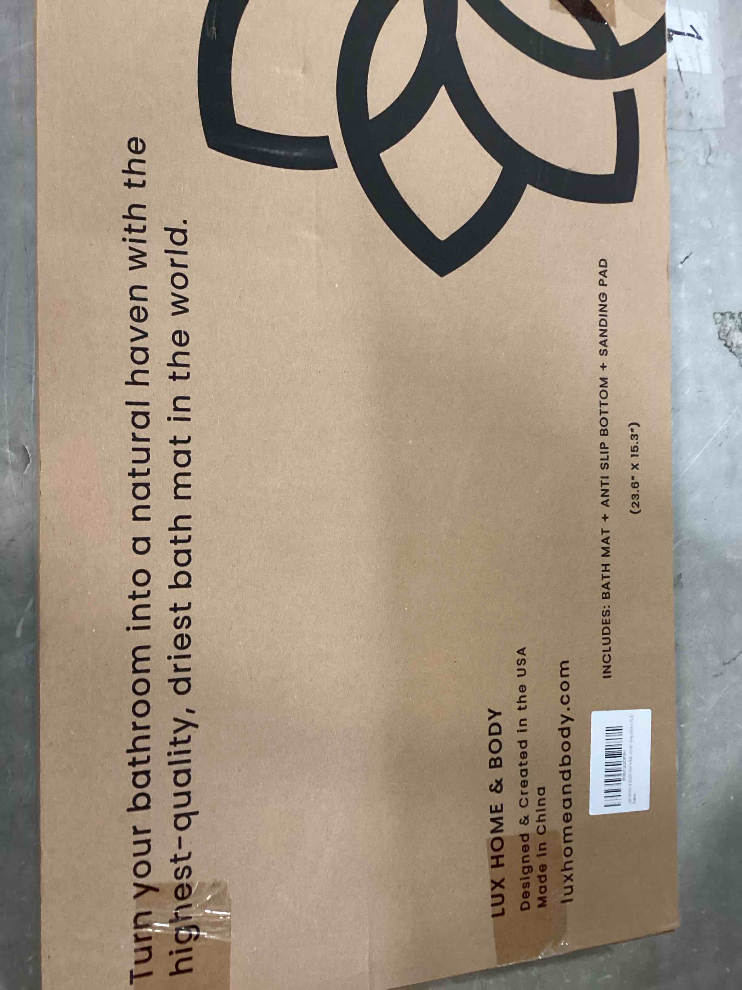 LUX HOME & BODY Stone Bath Mat| Stone Drying mat for Kitchen Counter- Diatomite Stone Bath Mat Large-Non-Slip Super Absorbent Diatomaceous Earth Bath Mat for Bathroom Kitchen- Gray (23.6 x 15.3)