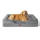 Orthopedic Dog Bed for Large Sized Dogs,Waterproof Dog Sofa Beds L Size, Supportive Foam Pet Couch Bed with Removable Washable Cover,Waterproof Lining and Nonskid Bottom,Grey(L-Shaped)