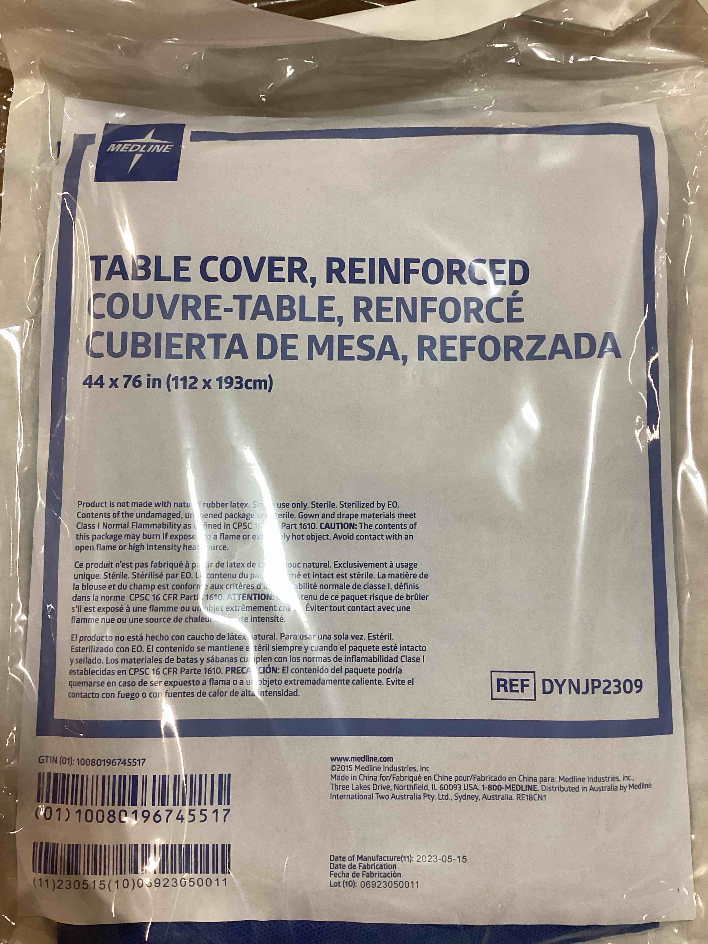 Medline Table Cover Heavy Duty Ultra-Robuste( 44x76inch )Inch (112 x 193 cm ) —DYNJP2330