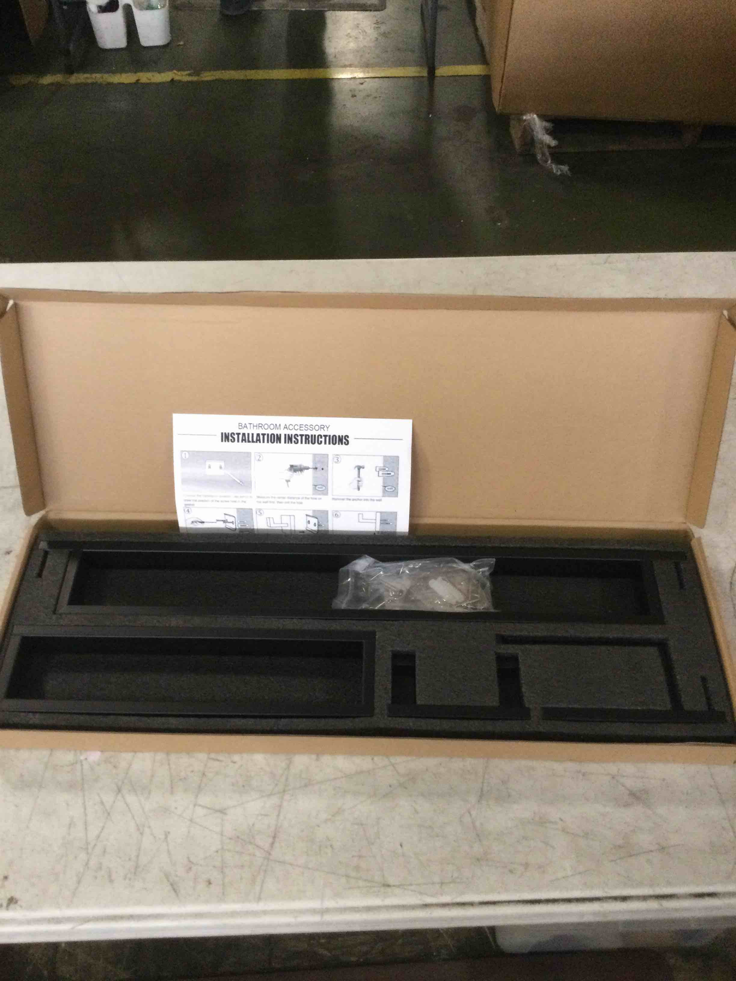 Bathroom Hardware Accessories Set Black 4-Pieces Towel Bar Set Stainless Steel Towel Racks for Bathroom Wall Mounted