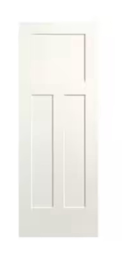 36-in x 80-in 3-panel Craftsman Smooth Solid Core