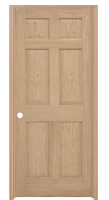 Brown 4 panel interior door 32 x 80