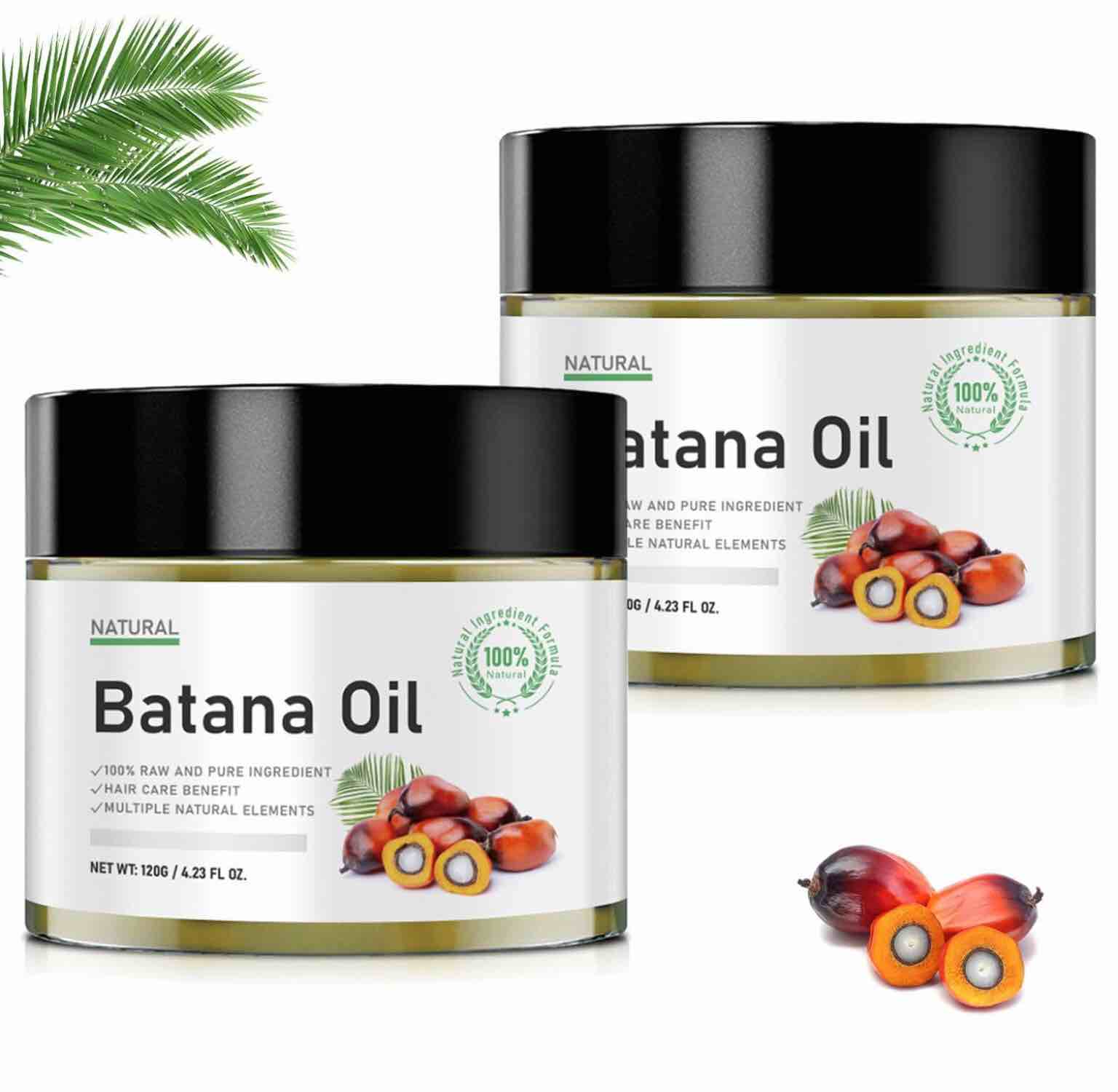 Batana Oil for Hair Growth 2PCS Raw Unrefined Natural Organic 100 Percent Pure Batana Oil for Men & Women Prevent Hair Loss Dr. Sebi Batana Oil from Honduras