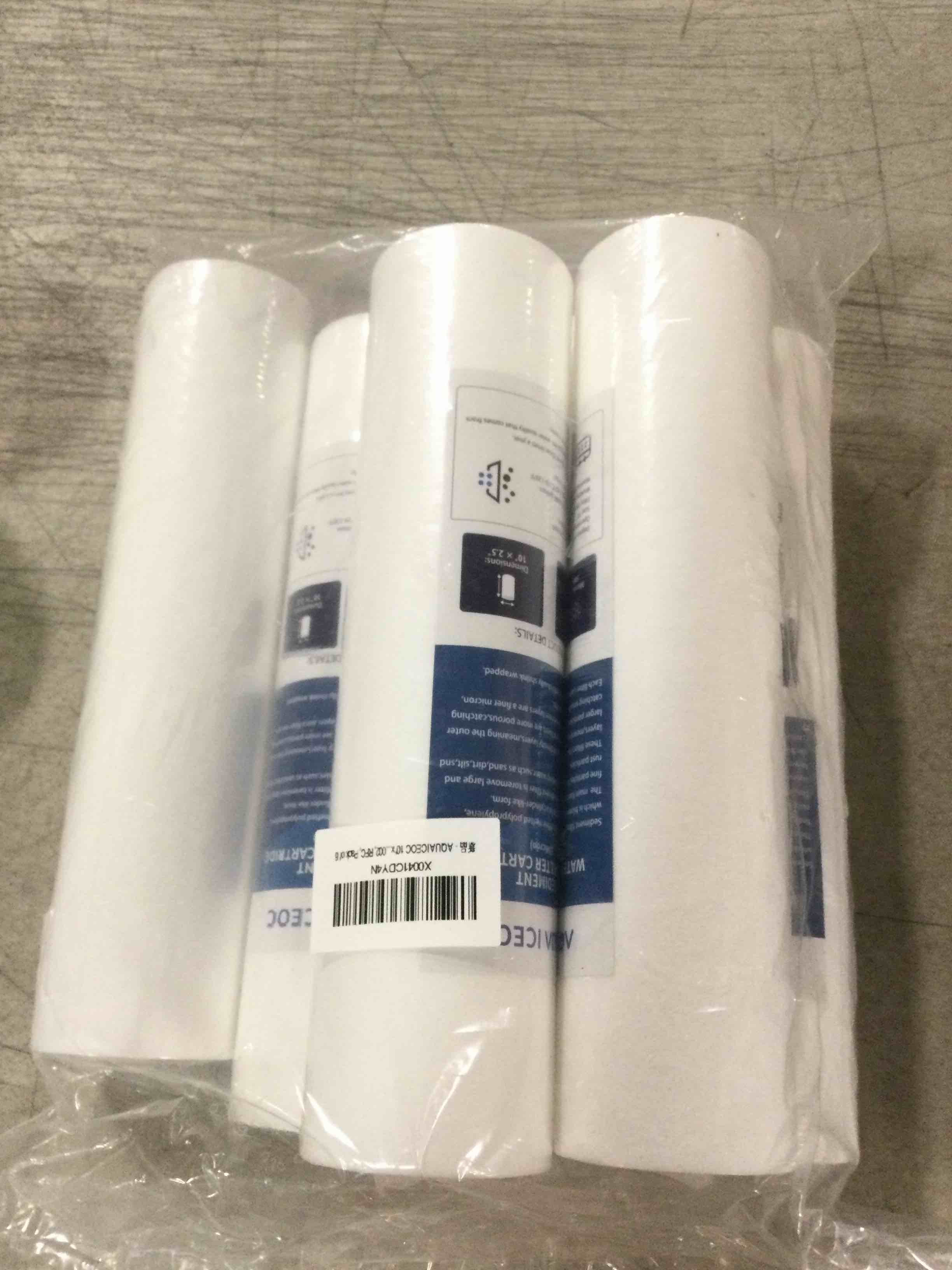 10"x2.5" 5 Micron Household Sediment Water Filter Replacement Cartridge for Standard RO Unit, Compatible with Pentek DGD series, DuPont WFPFC5002, RFC, (( Pack of 6 ))