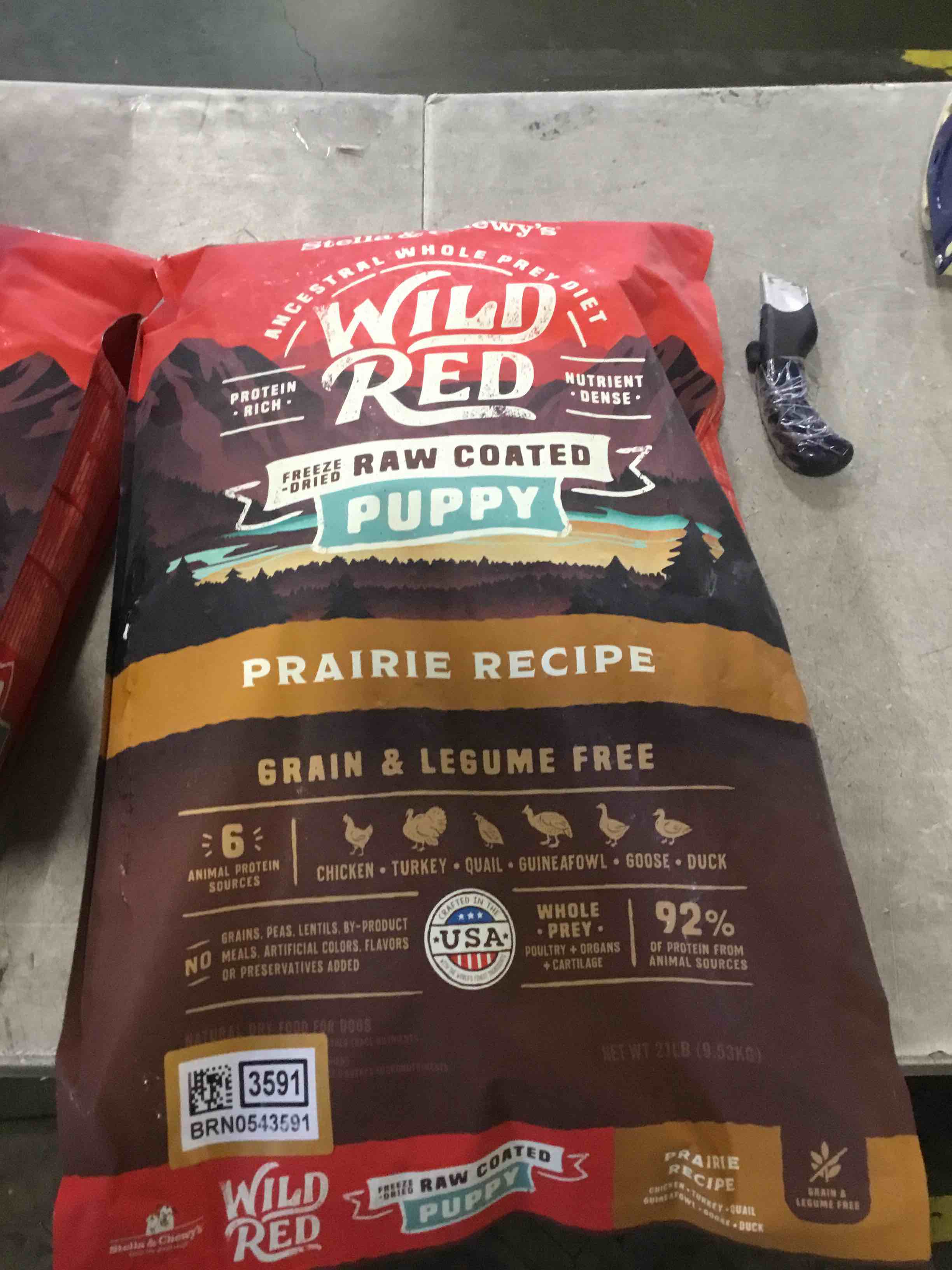 Stella & Chewy's Wild Red Dry Dog Food Raw Coated High Protein Grain & Legume Free Puppy Prairie Recipe, 21 lb. Bag Grain-Free 21 Pound (Pack of 1)