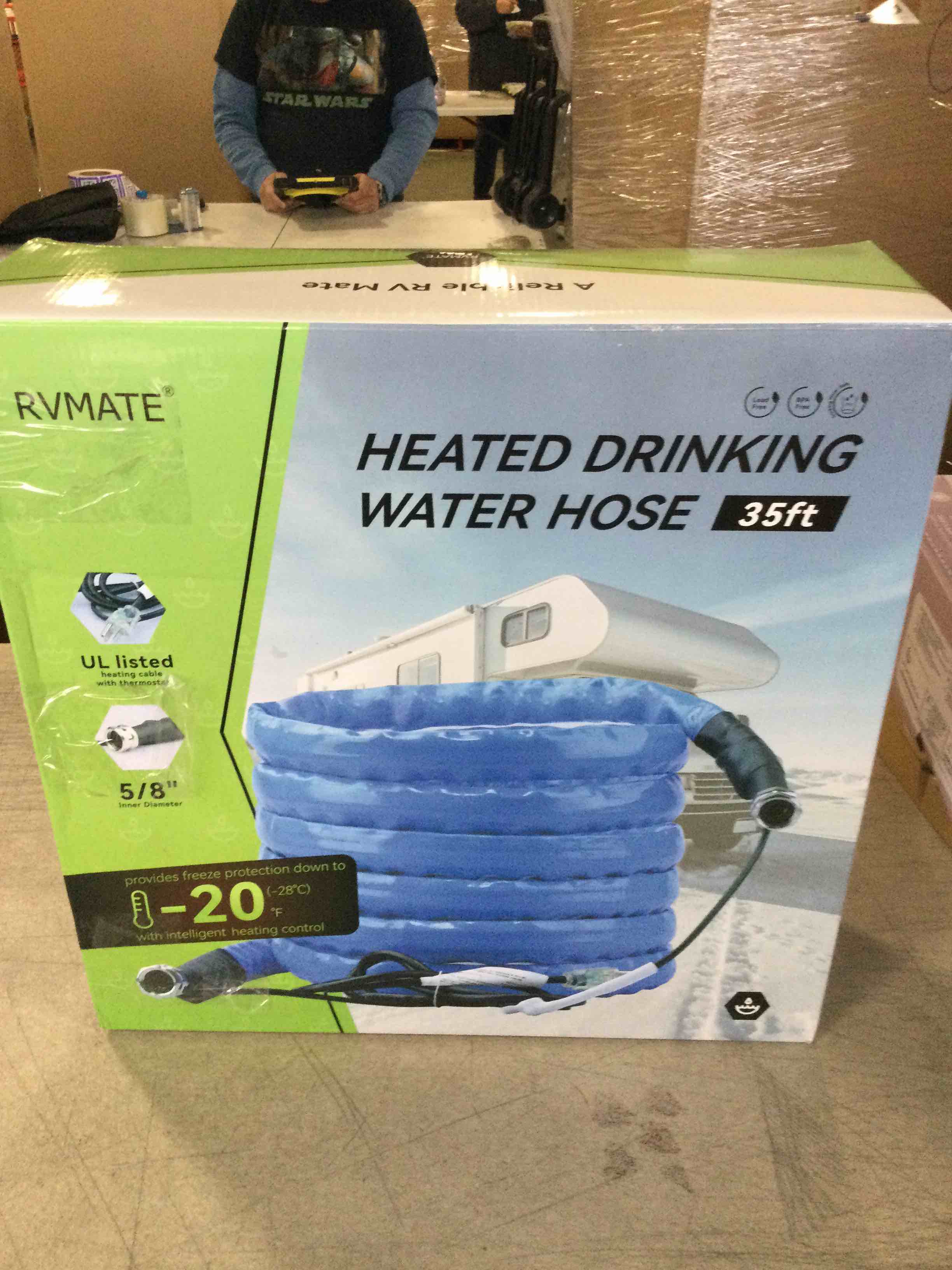 RVMATE Heated Water Hose for RV 35FT, -20 ? Antifreeze Heated RV Water Hose with Energy Saving Thermostat, for RV/Camper/Home/Garden, RV Accessories