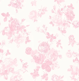 Everblooming Rosettes Bouquets 20 inch s 18 ft Wallpaper Roll
