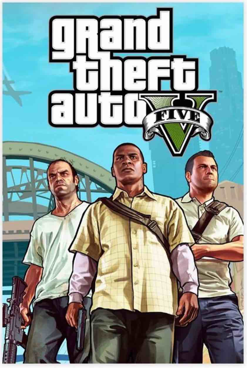 HOBIVA GTA 5 Game with A Real Map of Los Angeles Aesthetic 4 Canvas Poster Wall Art Decor Print Picture Paintings for Living Room Bedroom Decoration Unframe-style Unframe-style16x24inch(40x60cm)