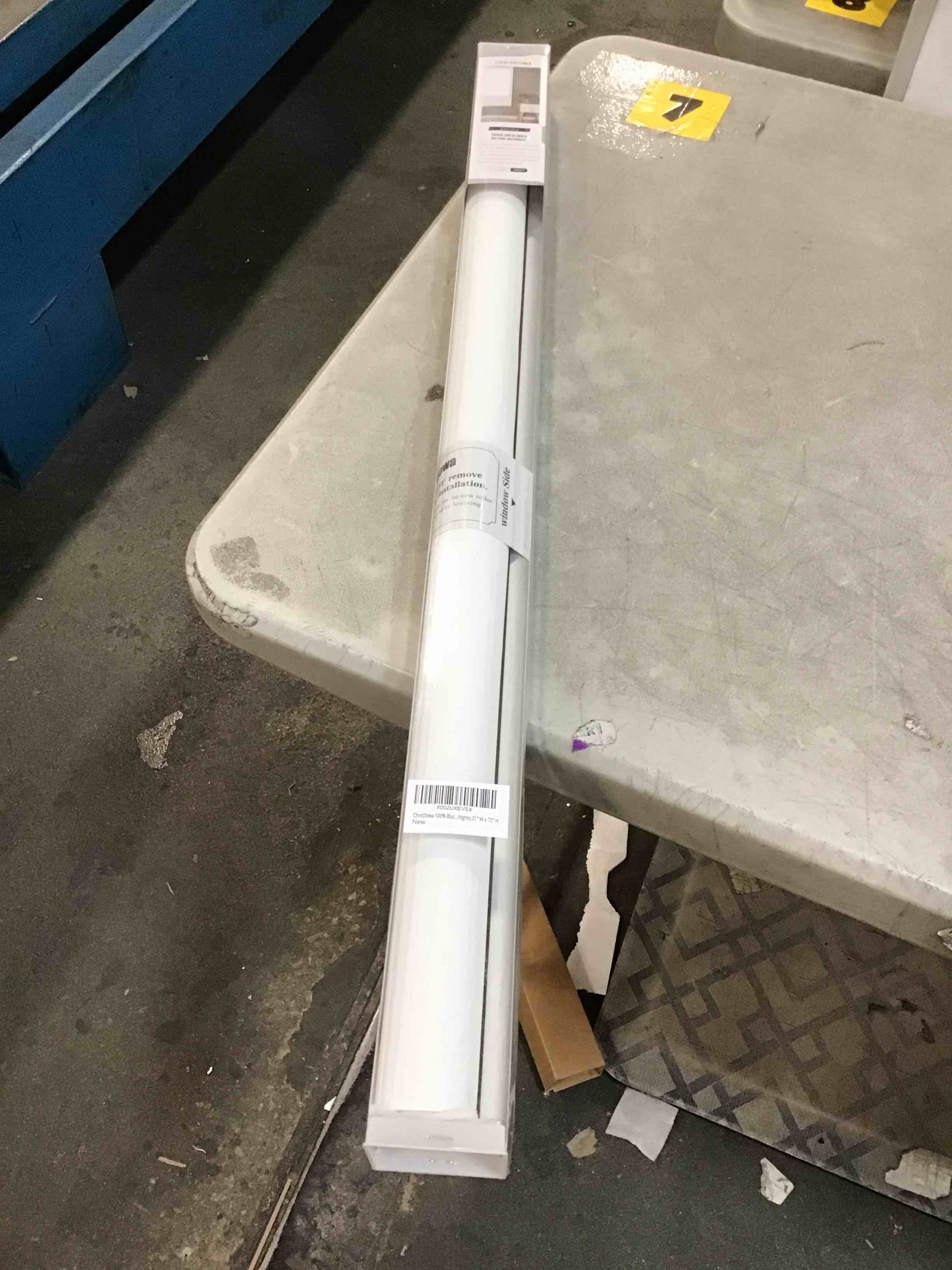 ChrisDowa 100% Blackout Roller Shade, Window Blind with Thermal Insulated, UV Protection Fabric. Total Blackout Roller Blind for Office and Home. Easy to Install.Lightgrey,31" W x 72" H