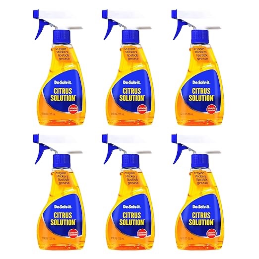 Orange Sol De-Solv-It Citrus Solution - Odor & Stain Remover for Cloth, Wood, Glass & More, 32-Ounce