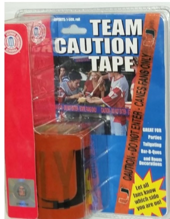 University of Miami "Caution" Tailgating Tape