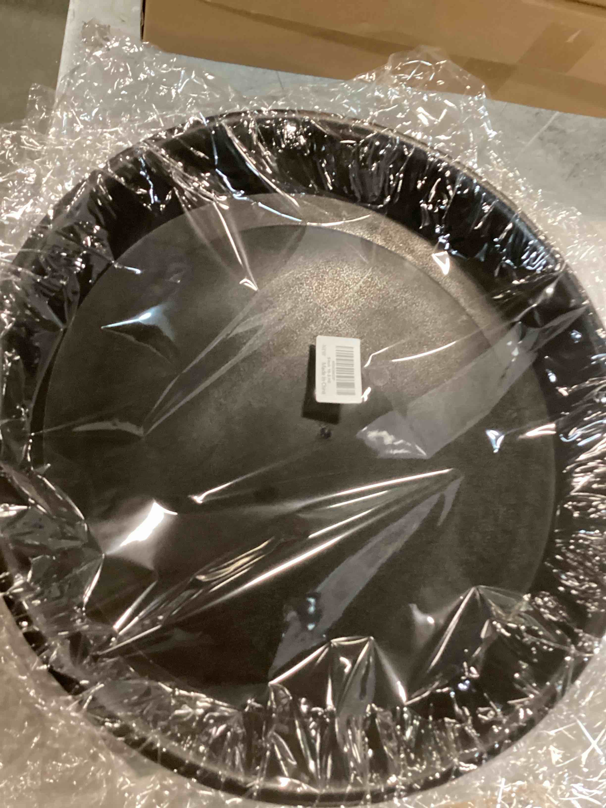 Plant Saucer Pot Tray 14 inch, 4 Packs Plastic Flower Planter Saucers and Drip Trays for Indoors Outdoors, Thick Heavy Sturdy Durable Plant Plate Water Catcher (Black)