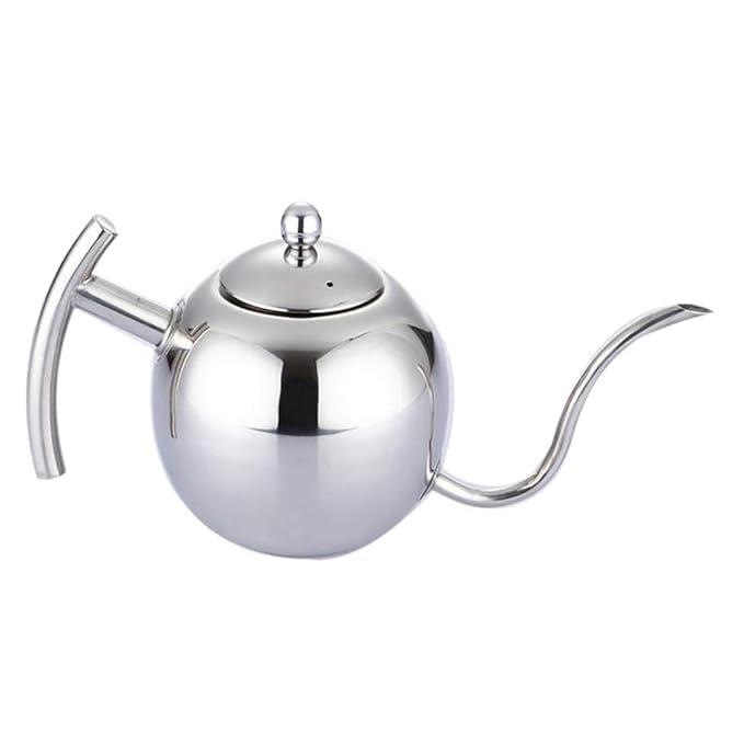 Fityle 850/1100ml Stainless Steel Tea Pot Removeable Infuser Kitchen Metal Teapot - Silver, 1100ML