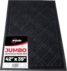 SlipToGrip Universal Door Mat – XL Size 42” x 35” – Anti Slip, Durable & Washable – Duraloop Mesh Entrance Outdoor & Indoor Welcome Mat – Dirt and Dust Absorber (Black)