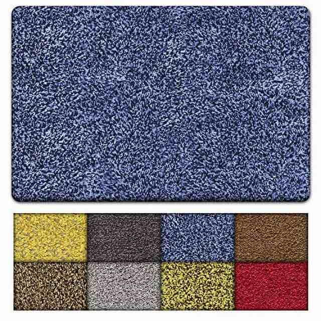Kaluns Door Mat, Front Doormat, Super Absorbent Mud Mats, Doormats for Entrance Way, Entry Rug, Non Slip PVC Waterproof Backing, Shoe Mat for Entryway, Machine Washable (18x28 Blue) 18" x 28" Blue 