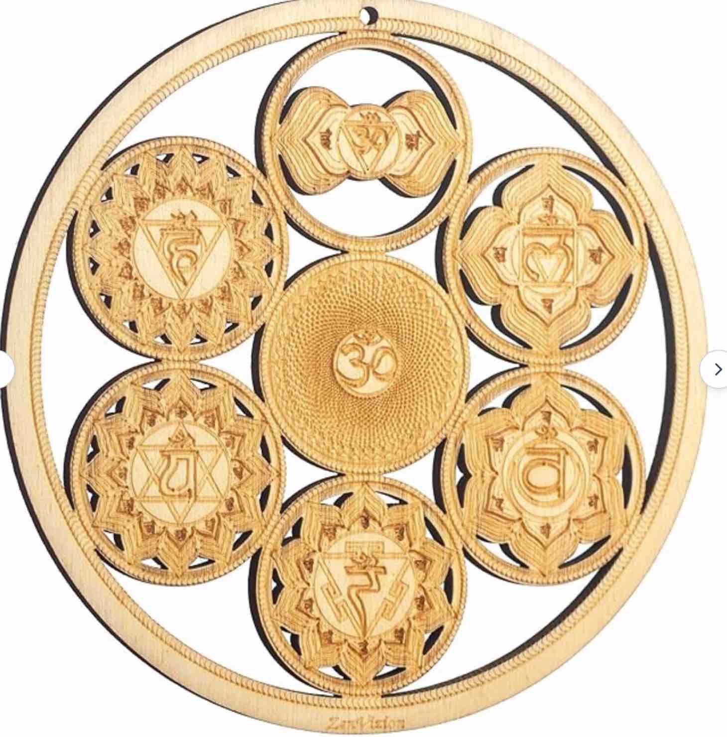 5.31" Wheel of Life Energy Centers, Sacred Geometry Wall Art, Wooden Wall Art Decor, Yoga Wall Art Hanging, Laser Cut Artwork, Wall Sculpture Symbol, Gift purpose