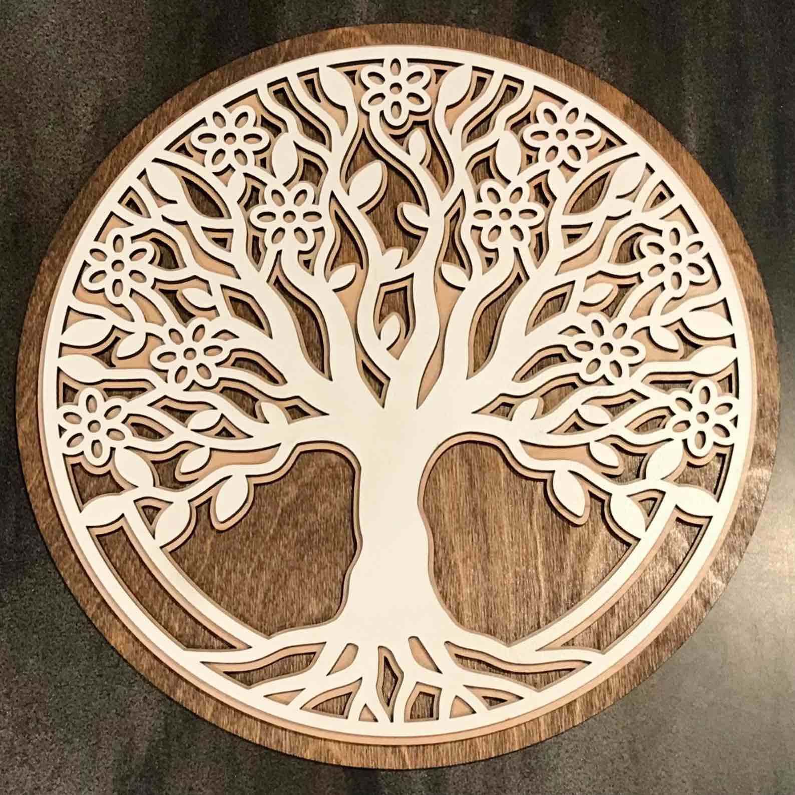 3d Layered Tree Of Life Wall Art, Wood Wall Art, Laser Cut Wood Art, Tree Of Life