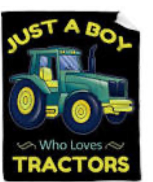 Just A Boy Who Loves Tractors Blanket Print Soft Lightweight Warm Cozy Plush for Bedroom Bedding Couch Novelty Gift Universal S 40*50 in Kids/Child