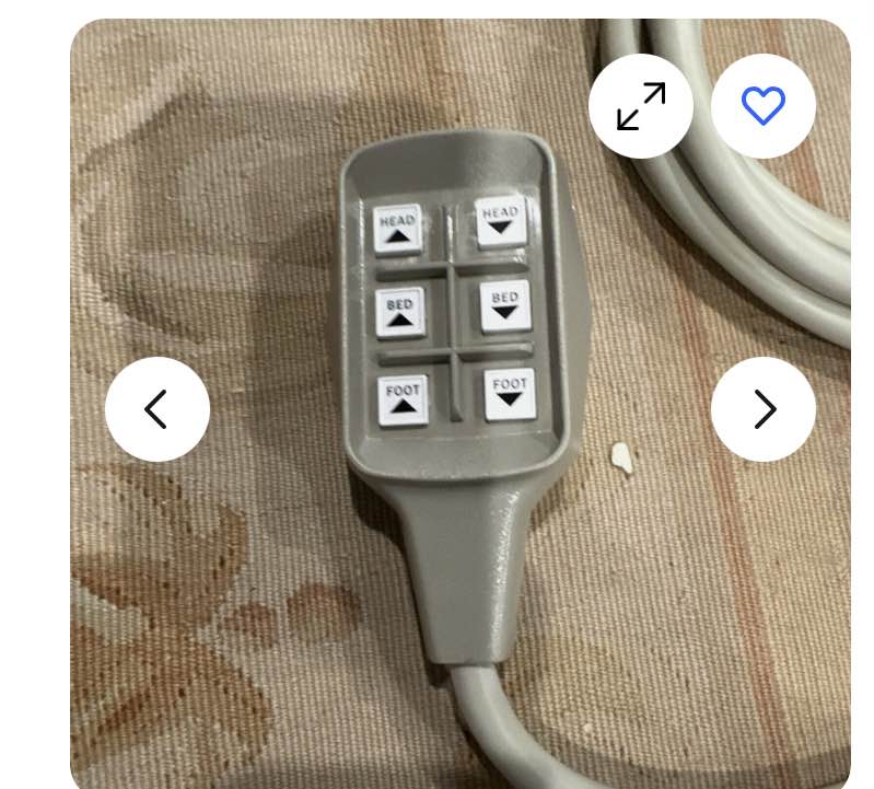 Invacare Hospital Bed Control Pendant PN:81013-A10 Round Plug 600 6HCJ7