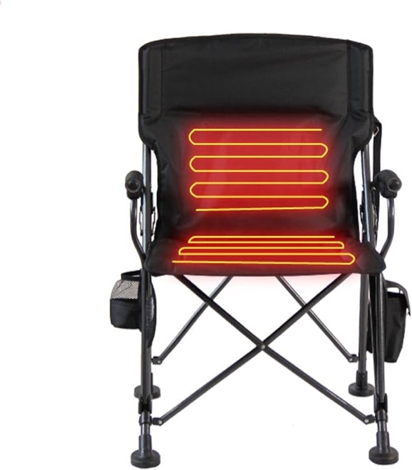Oversized Heated Camping Chair, Outdoor Portable Heated Folding Chairs Patio Lounge Chairs for Outdoor Sports Camping Patio and Picnics