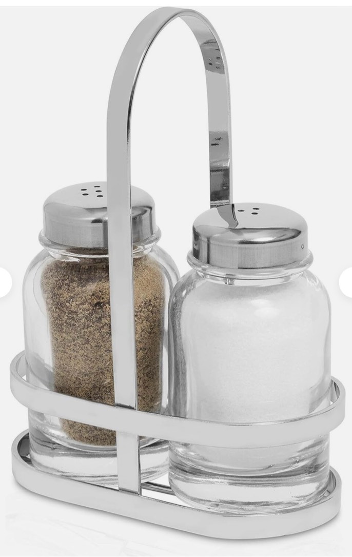 MosJos Glass Salt and Pepper Shakers - Premium Condiment Dispenser Set