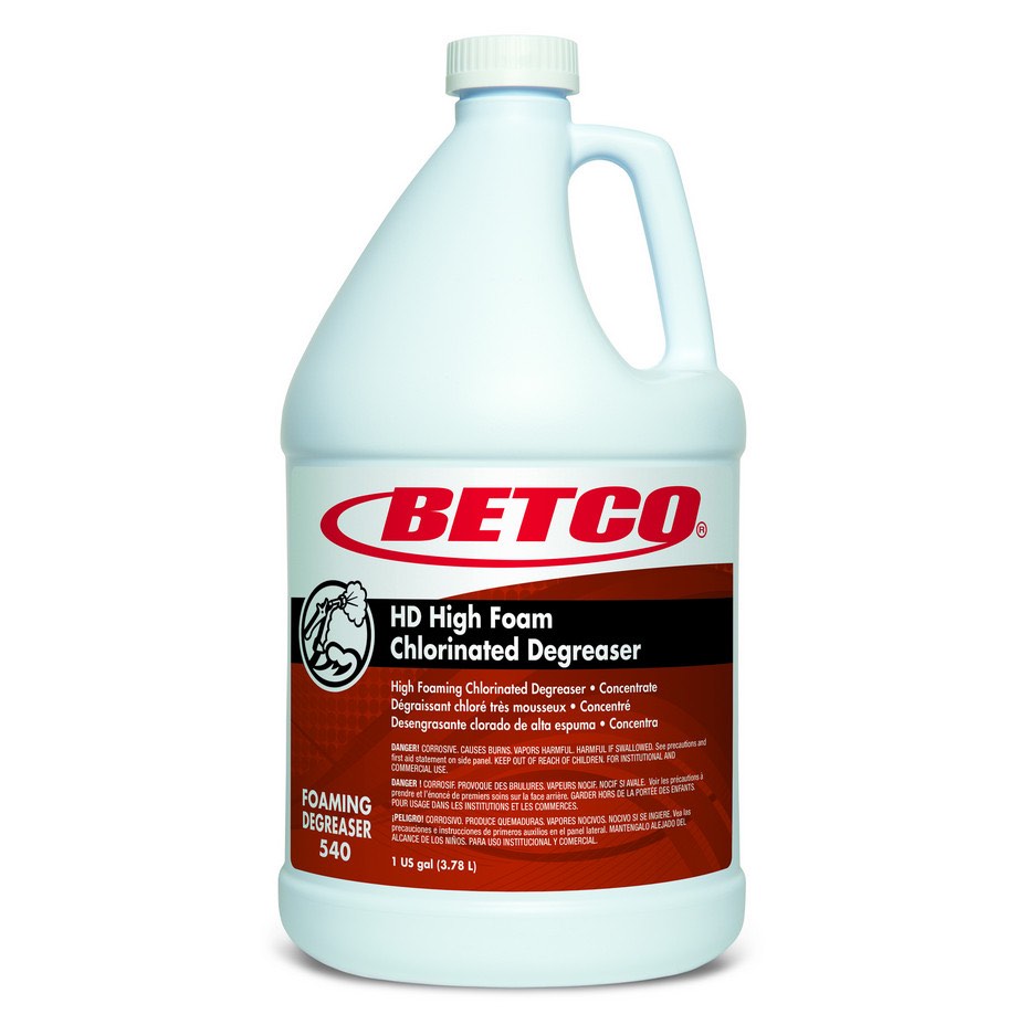 he high foam chlor .degreaser Betco 54004 HD High Foam Chlorinated Degreaser - Gallon, 4 per Case