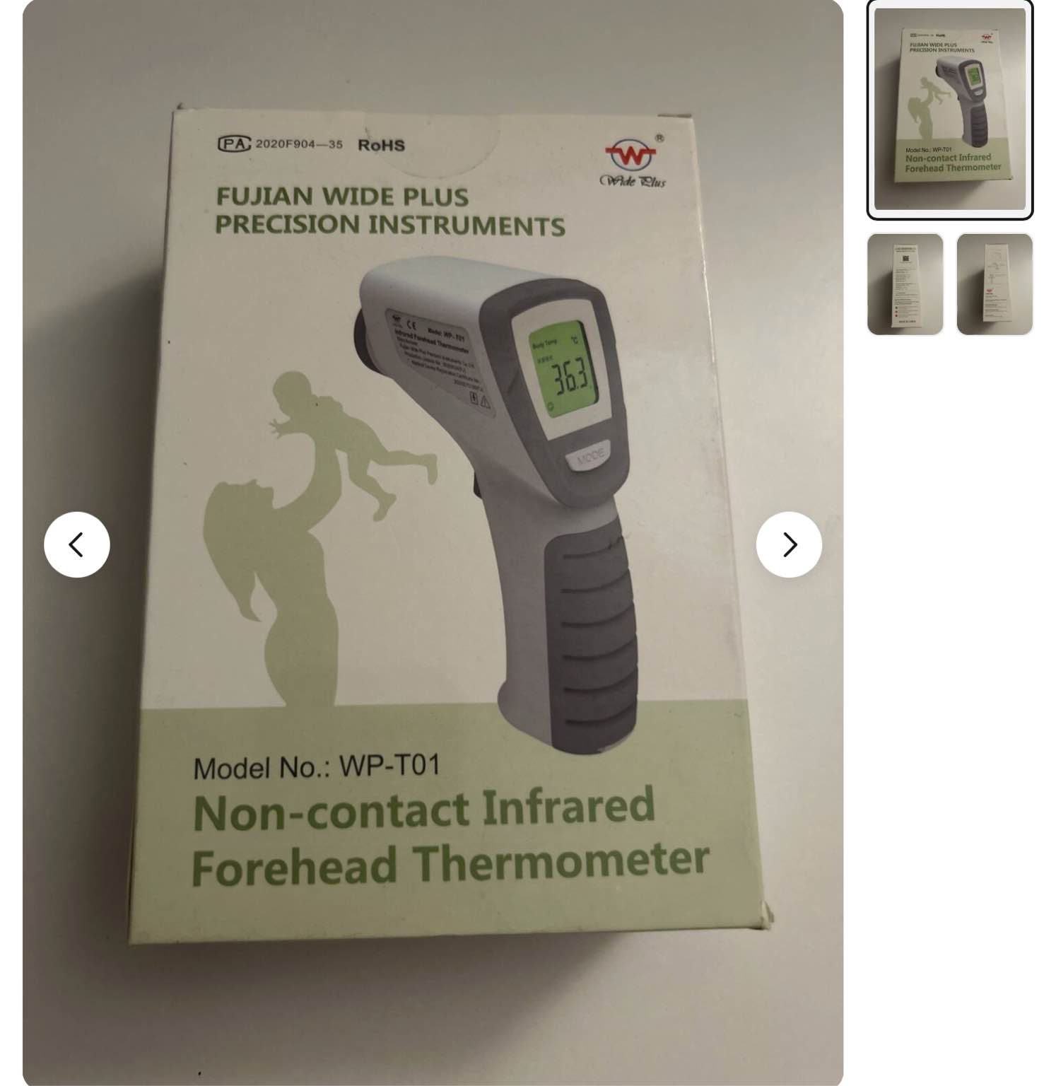 Non-contact Infrared Forehead Thermometer WP-T01 for Adults & Babies