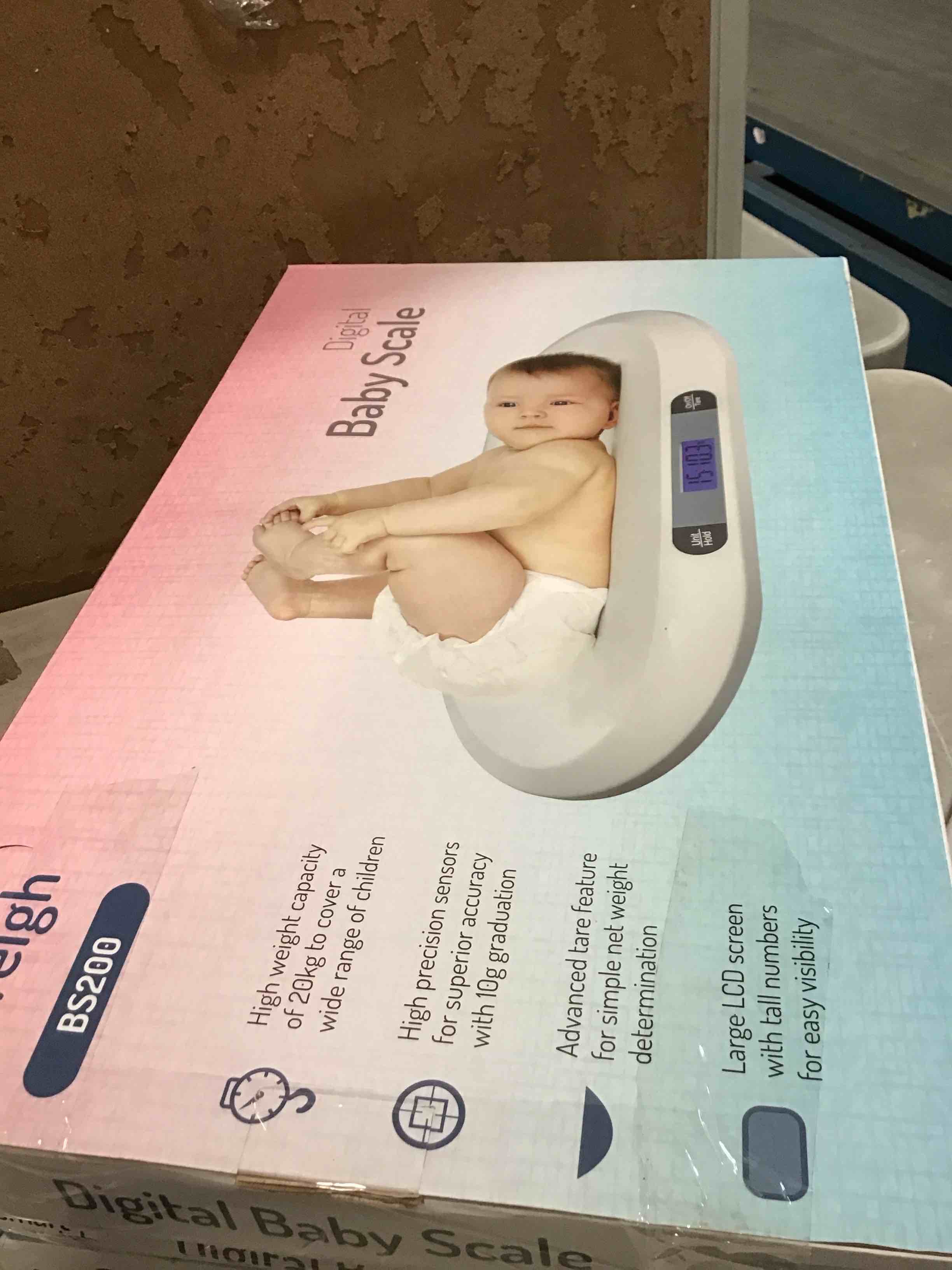 Smart Weigh Comfort Baby Scale, 44 Pound Capacity, 3 Weighing Modes, Accurate Digital Scale for Infants, Toddlers, and Babies