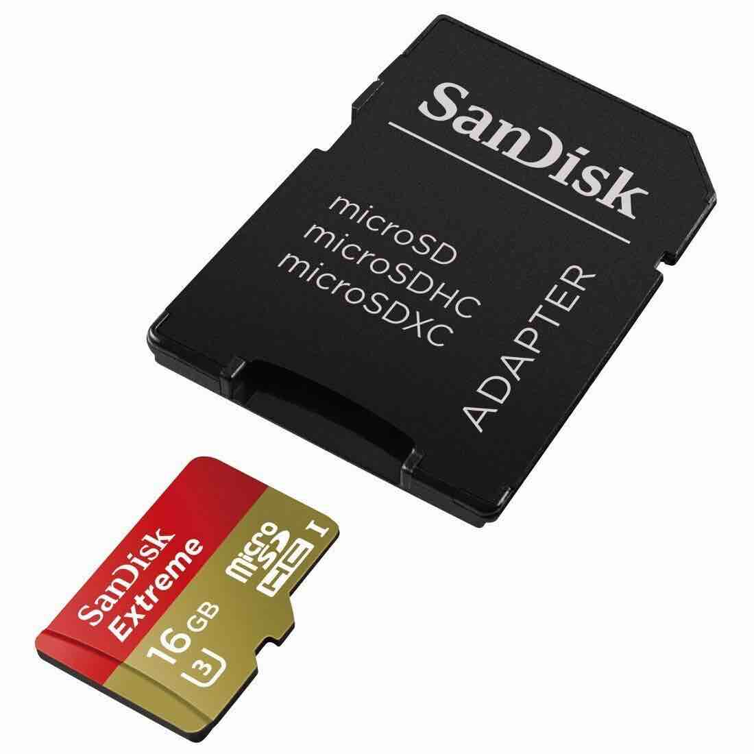 Sandisk 16GB Micro Extreme 4K best HD SD card for GoPro Hero 12 11 10 9 8 7 6 5 pack of 3