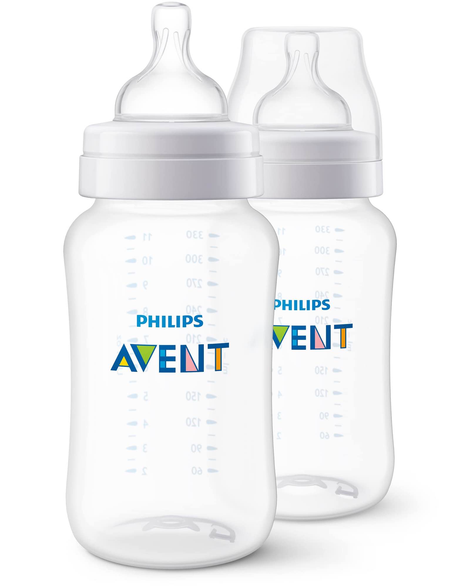 Philips AVENT Anti-Colic Baby Bottles 9 oz 2pk Clear 