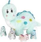 Light Autumn Dinosaur Plush Toy Set - Green Mom