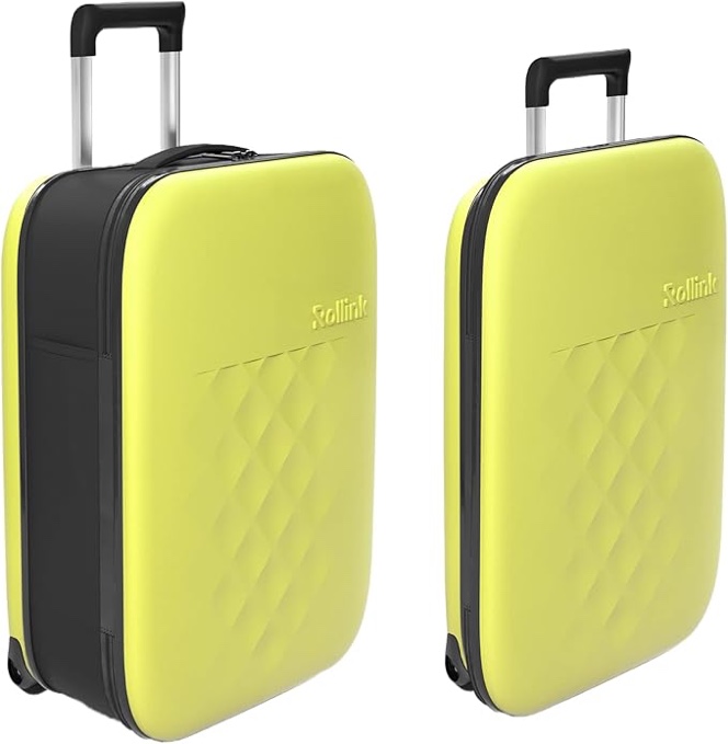 ROLLINK FLEX VEGA MEDIUM CHECKED LUGGAGE. YELLOW IRIS