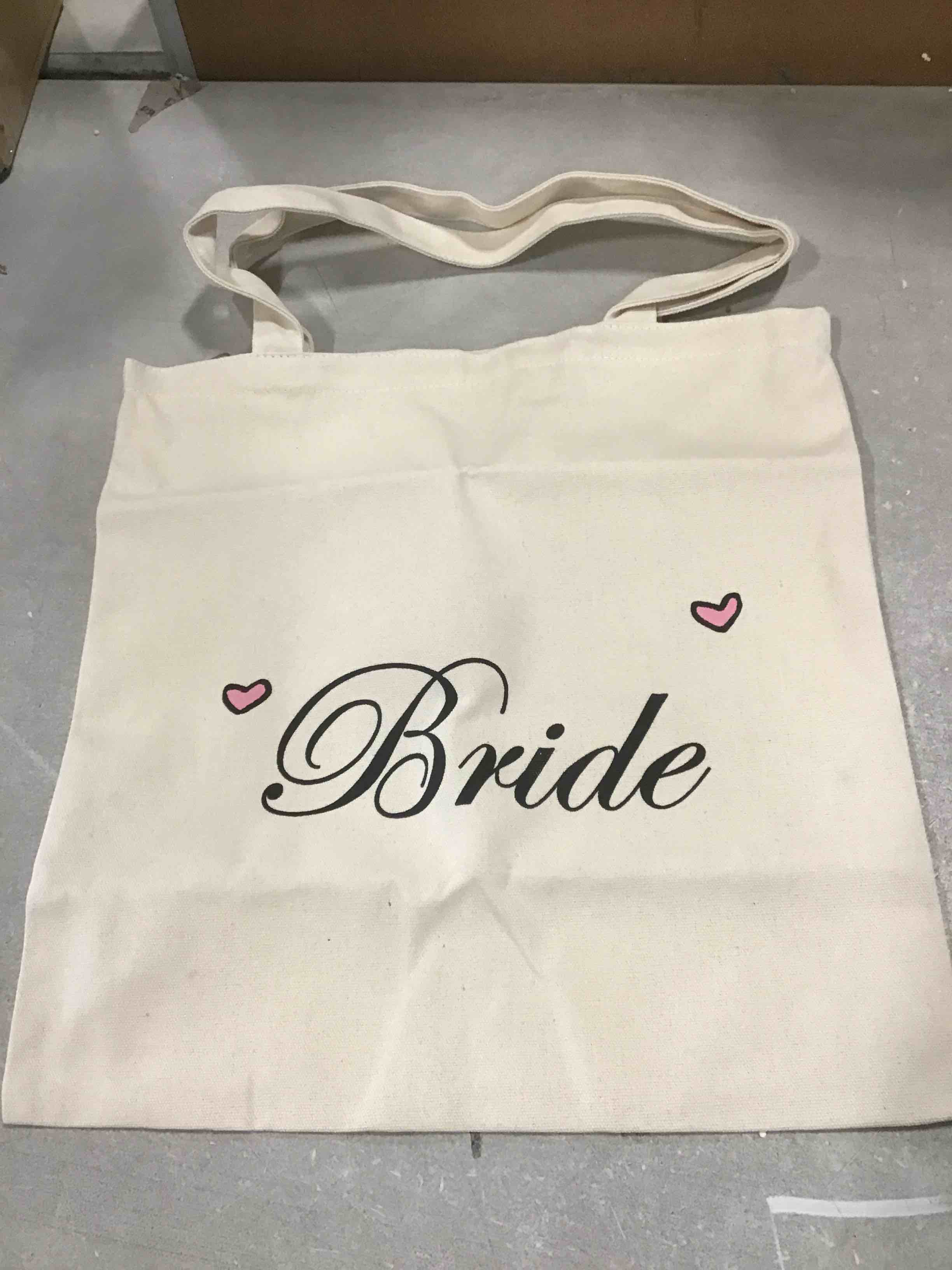 Bride canvas bag bag natural 2 Pack 