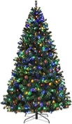 7.5 Ft Pre-lit Pvc Artificial Christmas Tree Auto-spread/close Up Premium Spruce