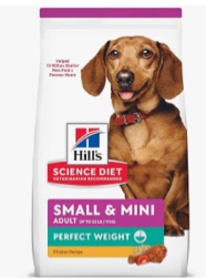 Best by 12-2025)) Hill's Science Diet Adult Perfect Weight Small & Mini Chicken Recipe Dry Dog Food, 12.5 lbs.