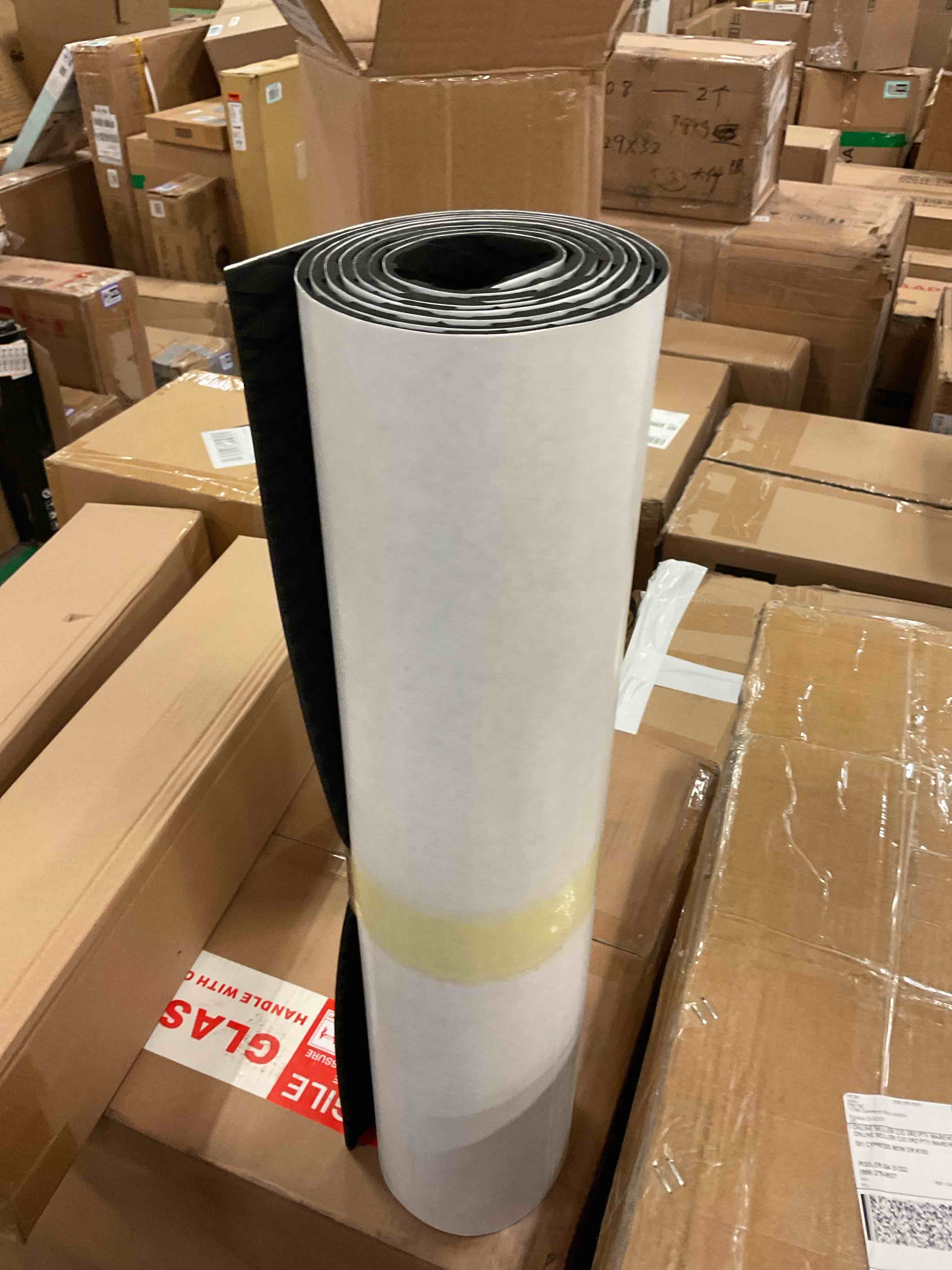 90.55" x 21.6" Boat Flooring Eva Foam Decking Sheet Non-Skid DIY Marine Mat Carpet Seating Non-Slip Self-Adhesive Flooring Material for Boat Kayak Yacht SUP Board Canoe Golf Cart RV Flooring,Black