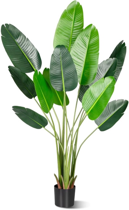 Artificial Plants, 6FT Bird of Paradise Artificial Plant with Realistic Touching Leaves, Fake Plants for Home Garden Office Store for Indoor and Outdoor Decoration Use 72in