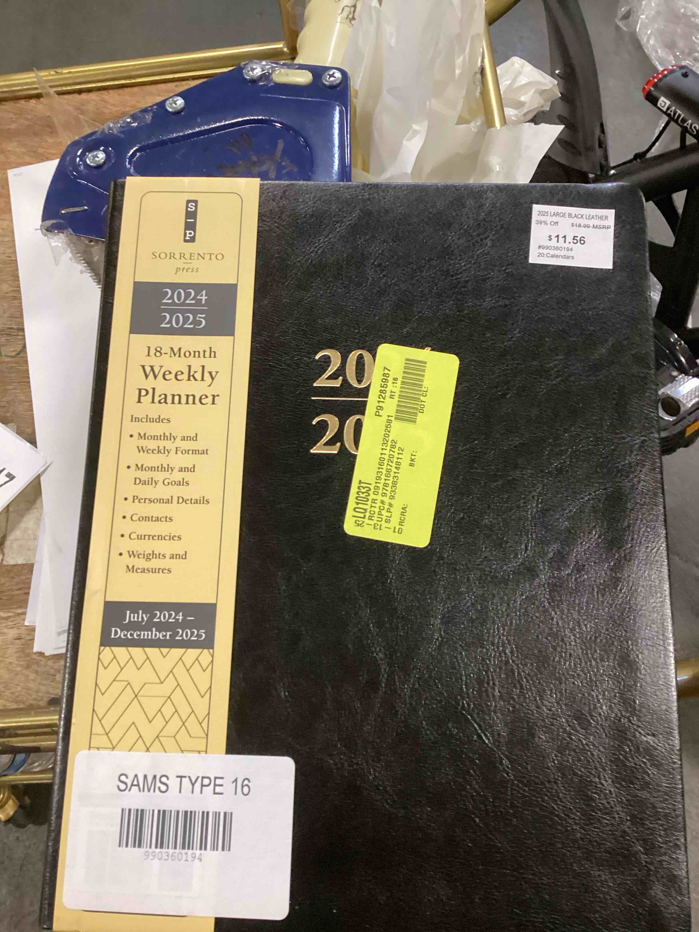 Large Black 18-Month Planner, Flexibound