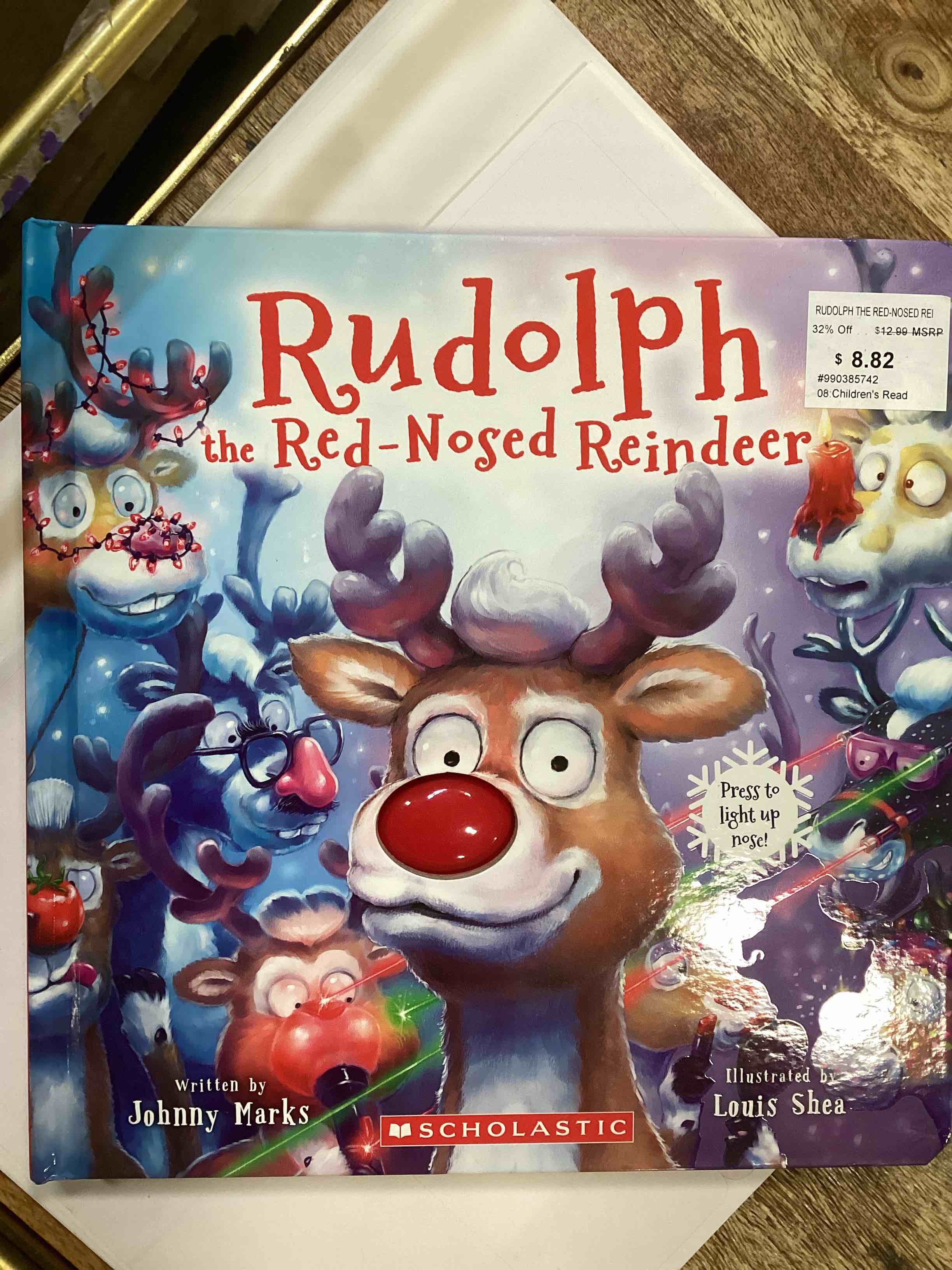 rudolph the red-nosed reindeer, board book