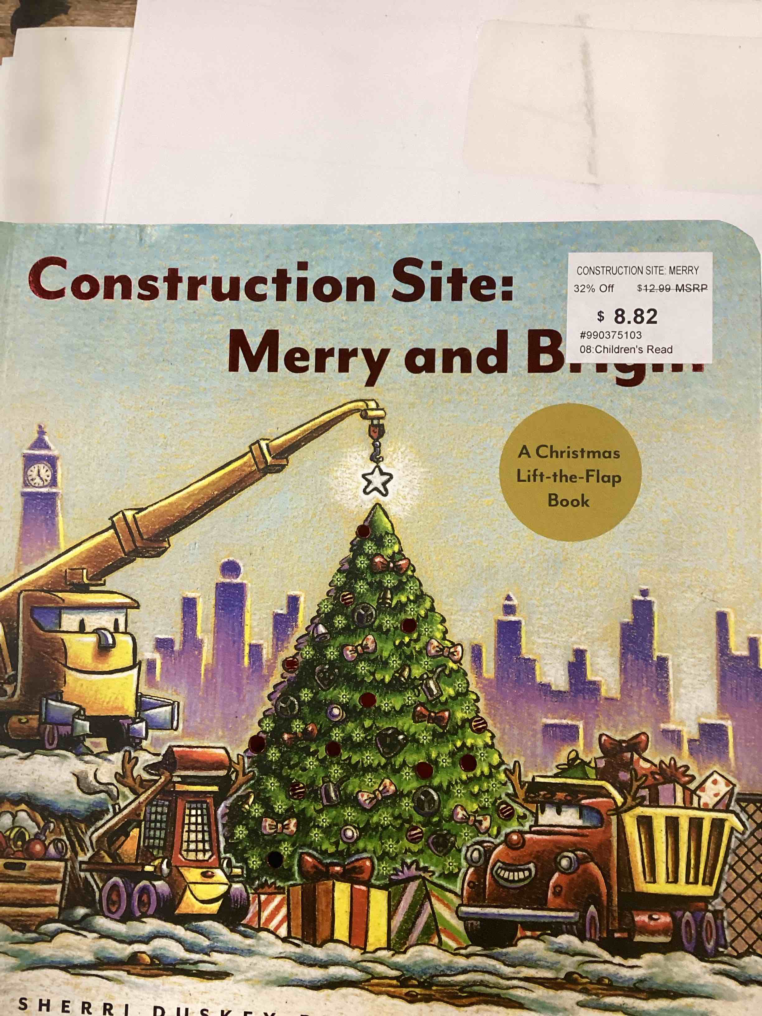 Construction Site: Merry and Bright, Board Book