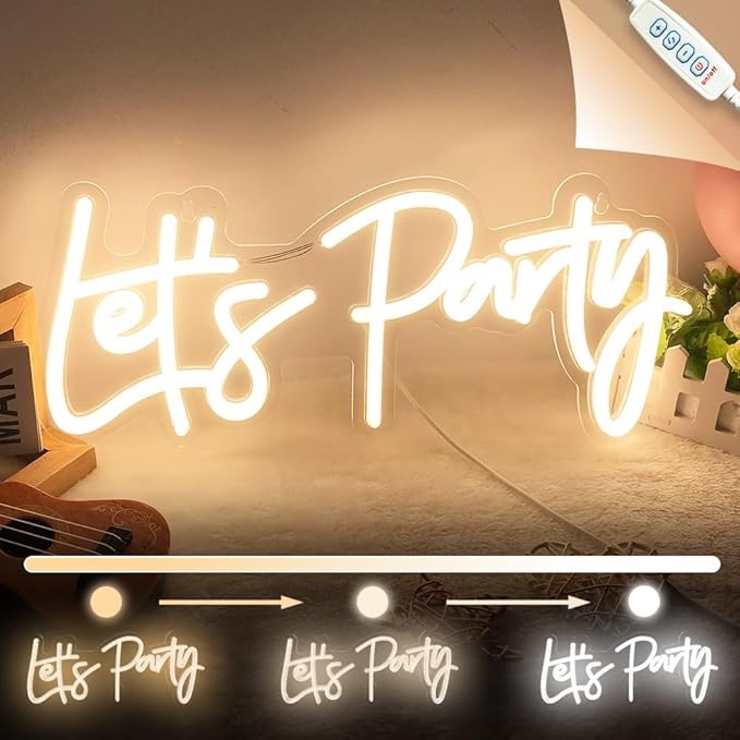 (Similar pictures) Lets Party Neon Led Sign