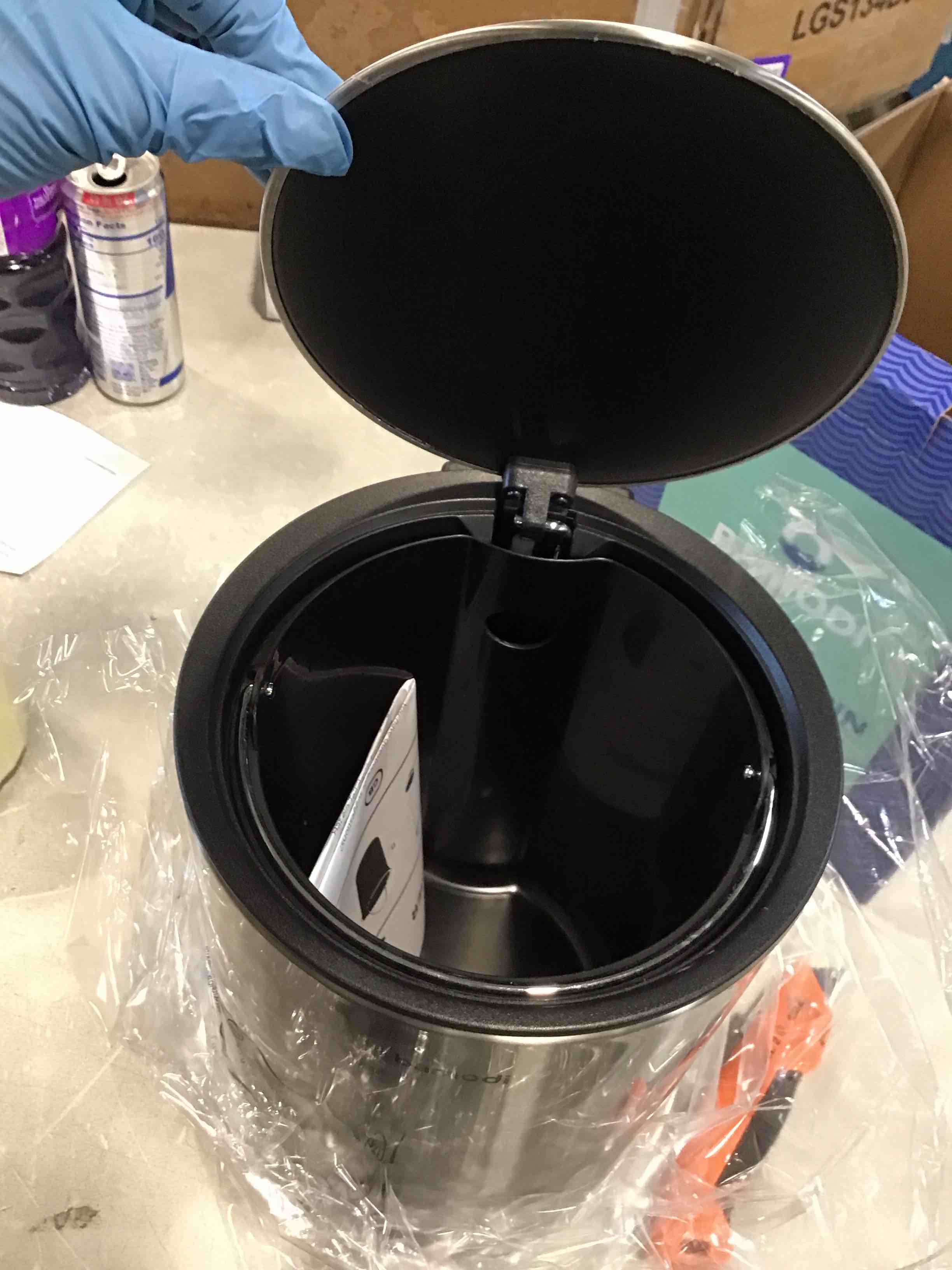 Bamodi Bathroom Bin 101.4 oz – Garbage Can with Lids – Small Pedal Bin for Bathroom, Toilet, Restroom – Stainless Steel Rubbish Waste Trash Can with Removable Inner Bucket (Silver)