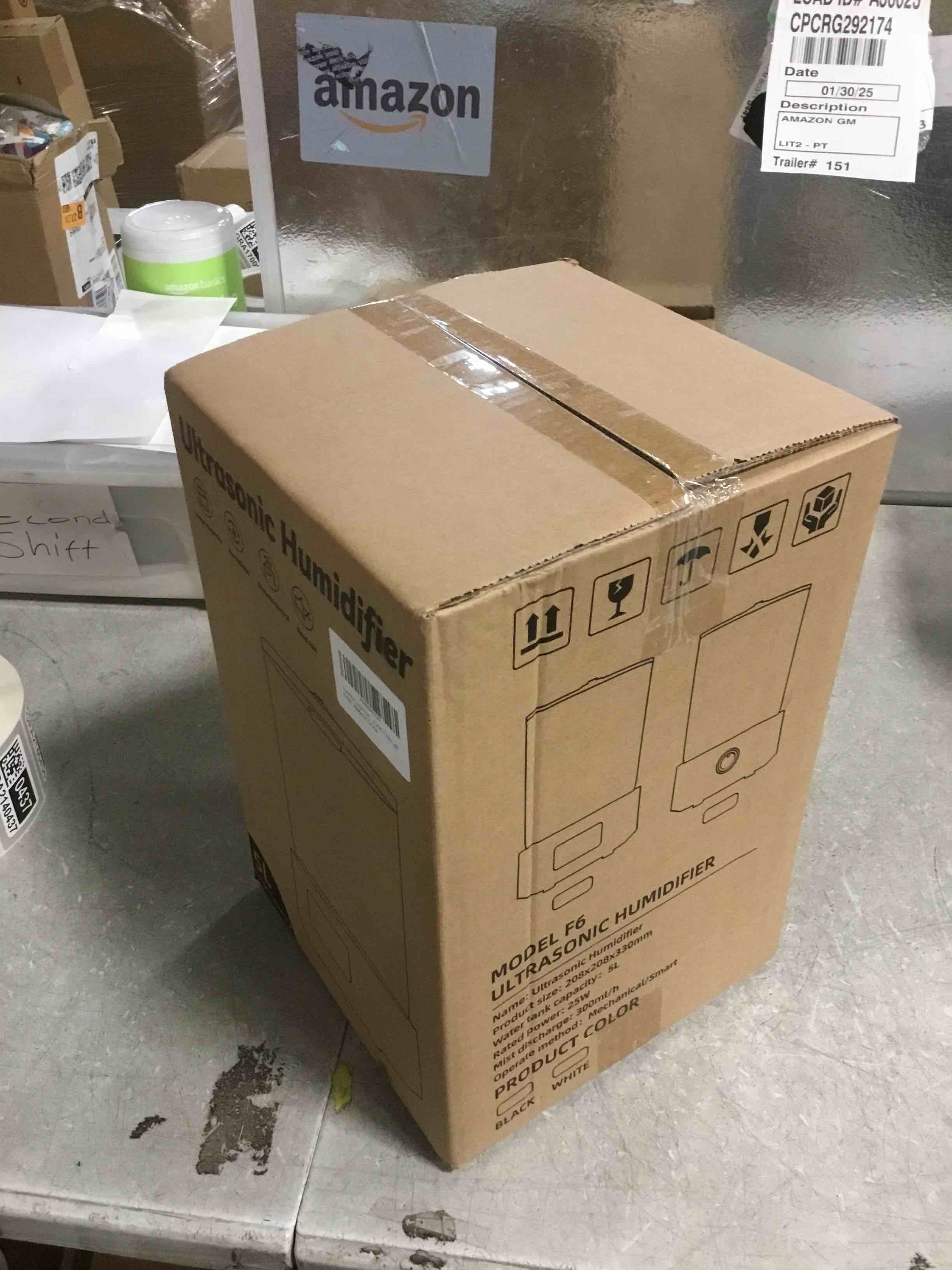 5L Air Humidifier, Smart Warm and Cool Mist Air Humidifier for Large Room, Quiet Ultrasonic Air Humidifier Top Fill with Remote Control,Night Light, Essential Oil Box,Auto Shutoff,White