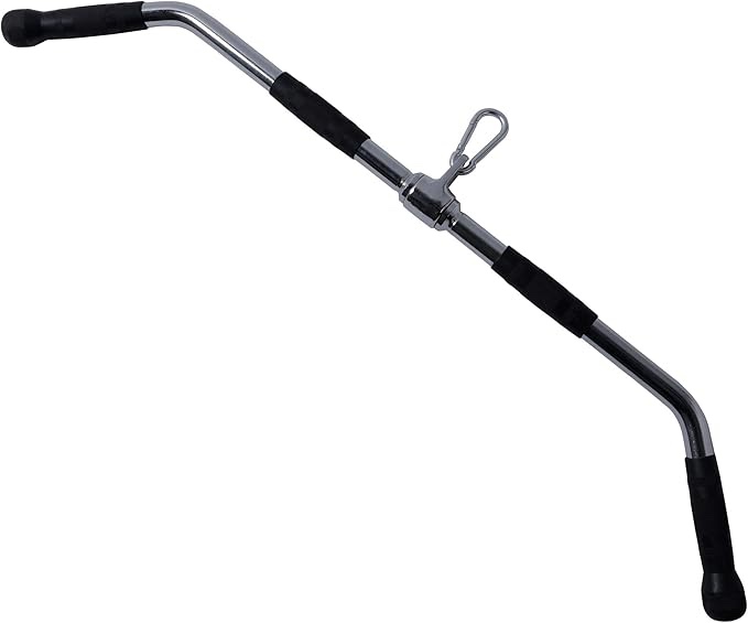 VURESQUE LAT Pulldown Bar Cable Machine Attachment with Full Rotation and Rubber Handle for Gym, Fitness, Muscle Building, Body Training, 36 Inch