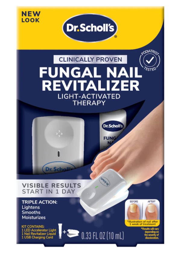 ( 2 pack ) Dr. Scholl's Fungal Nail Treatment Revitalizer LED Light-Activated Therapy, Erase Toenail Discoloration Fungus, 10 ml