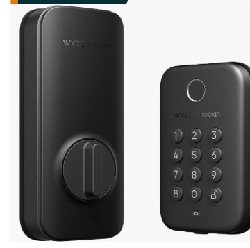 Wyze - Smart Lock Bolt, Fingerprint Keyless Entry, Bluetooth Deadbolt Replacement, In-App Monitoring and Scheduled Access - Black